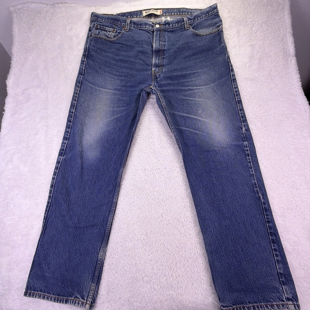 Y2K Levi's 505 Regular Fit Straight Jeans Men's 44x31 (tag: 44x42) 100% Cotton